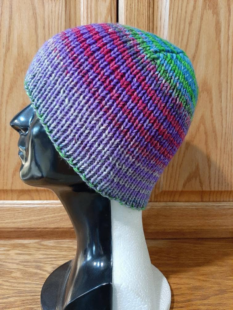 Boss Beanie Knit Pattern: Easy DIY Self-Striping Hat Tutorial
