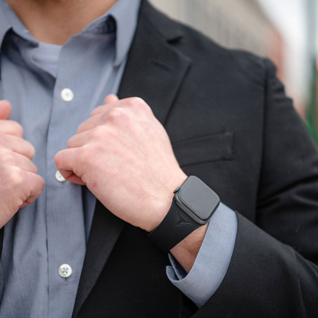 Texas Longhorns Engraved Silicone Apple Watch Band - Comfortable Sport Strap