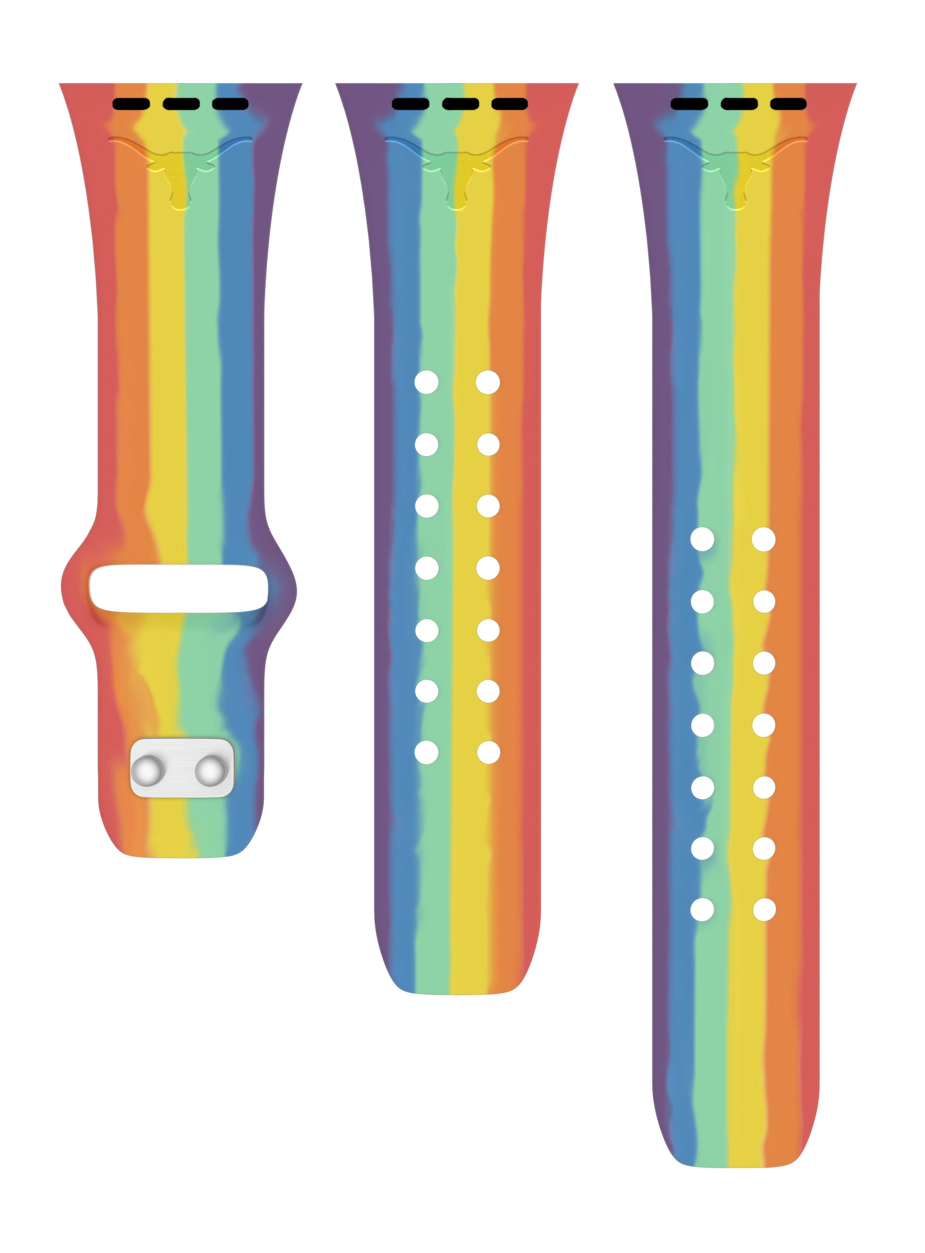 Texas Longhorns Engraved Silicone Apple Watch Band - Comfortable Sport Strap