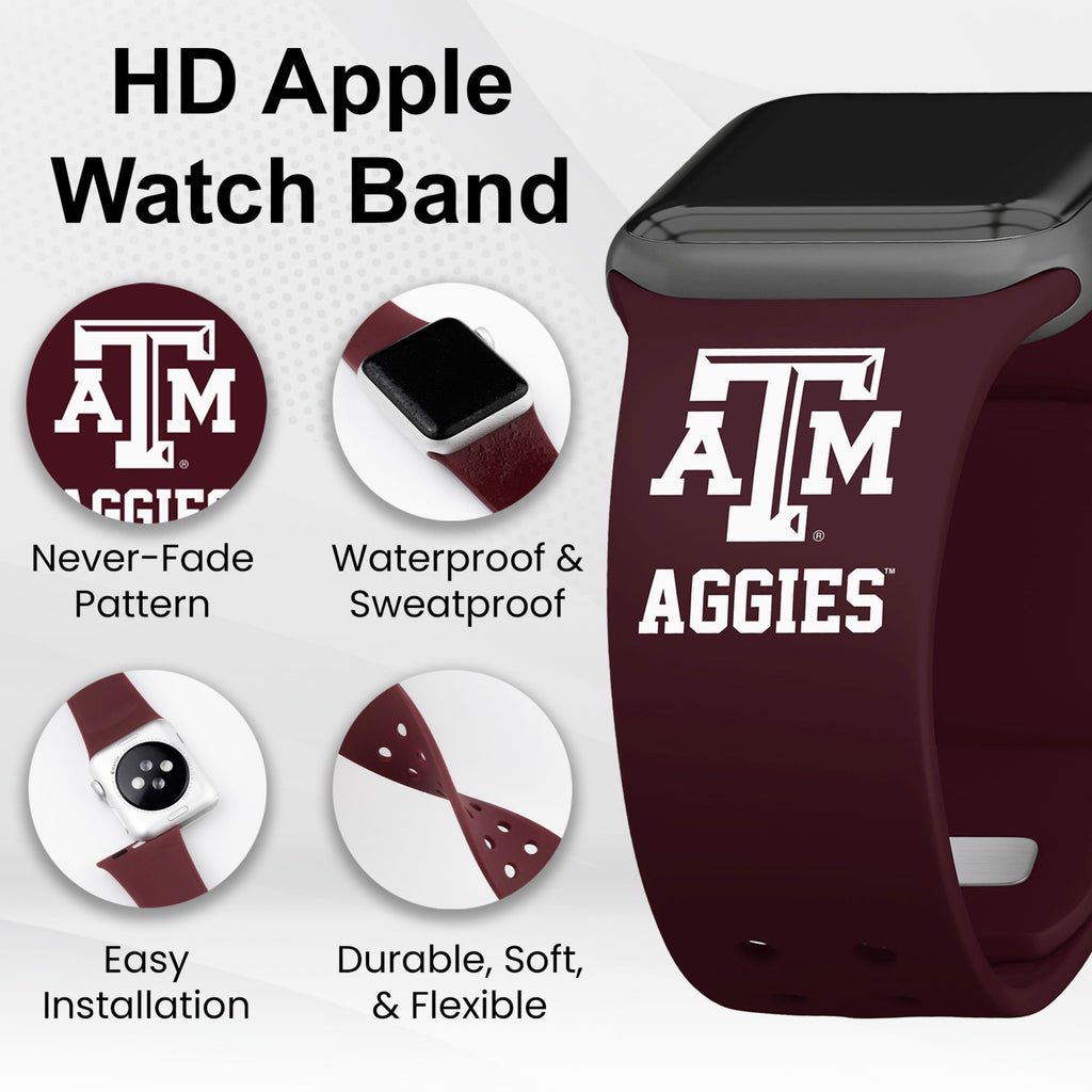 Texas A&M Aggies HD Apple Watch Band