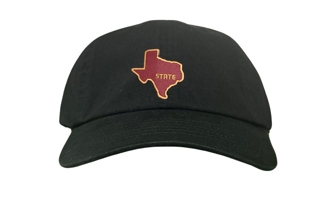 Texas State Bobcats Dad Hat Maroon and Gold Baseball Cap