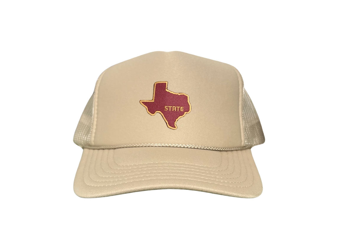 Texas State Bobcats Dad Hat Maroon and Gold Baseball Cap