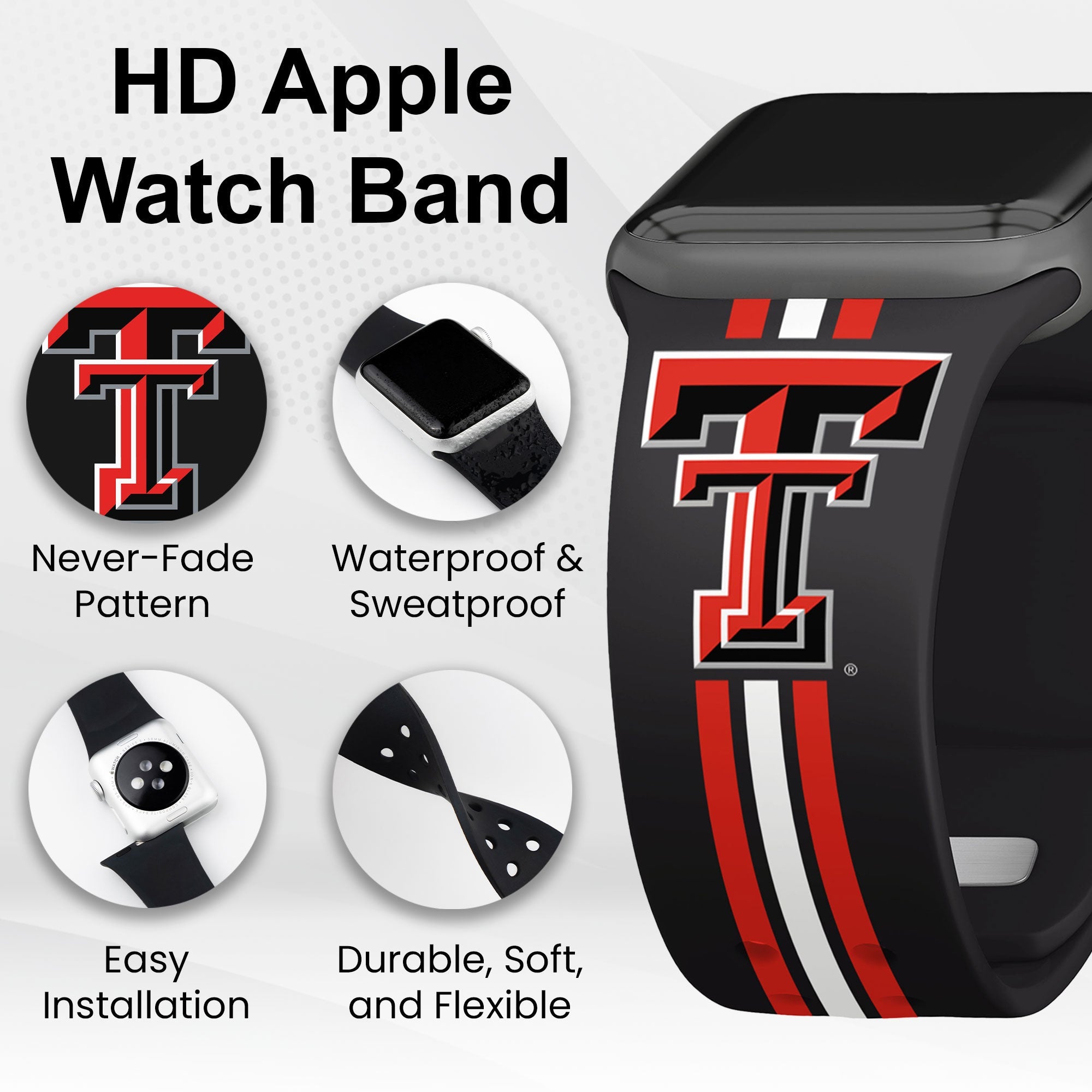 Texas Tech Red Raiders HD Apple Watch Band