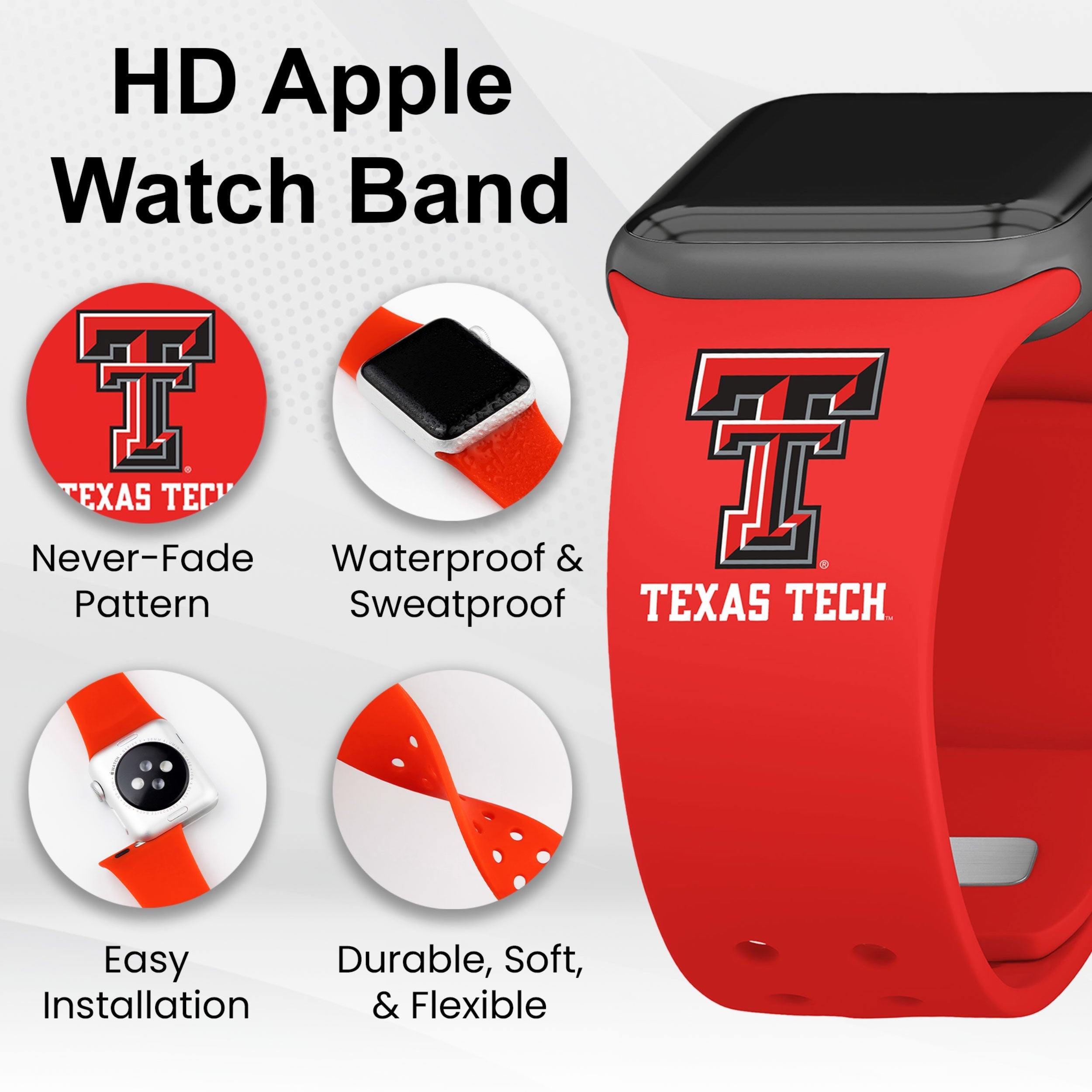 Texas Tech Red Raiders HD Apple Watch Band