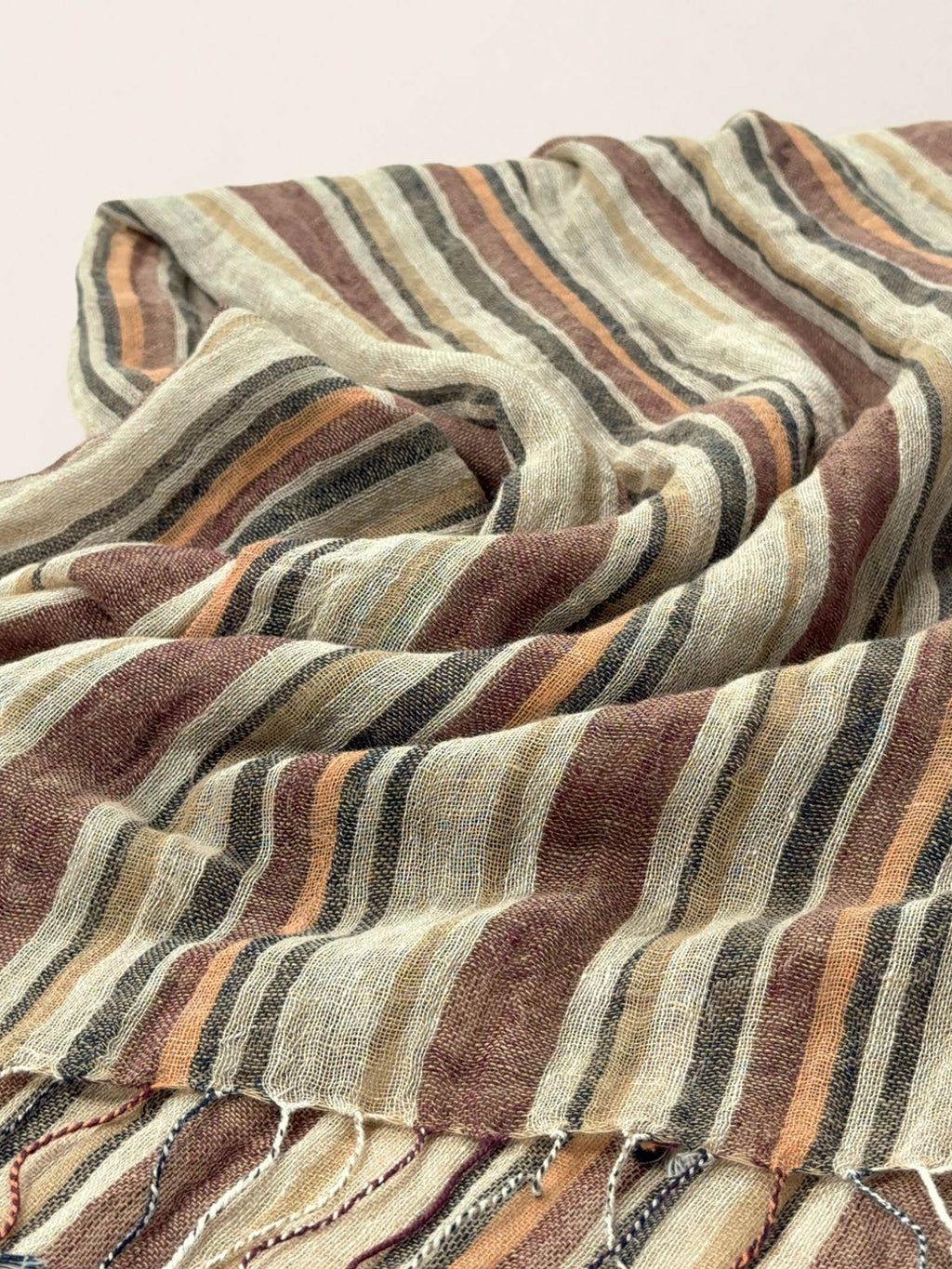 Textured Linen Lightweight Wrap Scarf