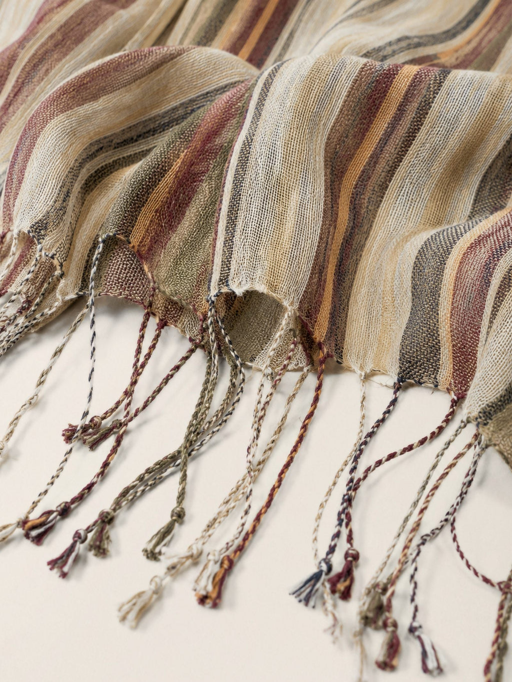 Textured Linen Lightweight Wrap Scarf