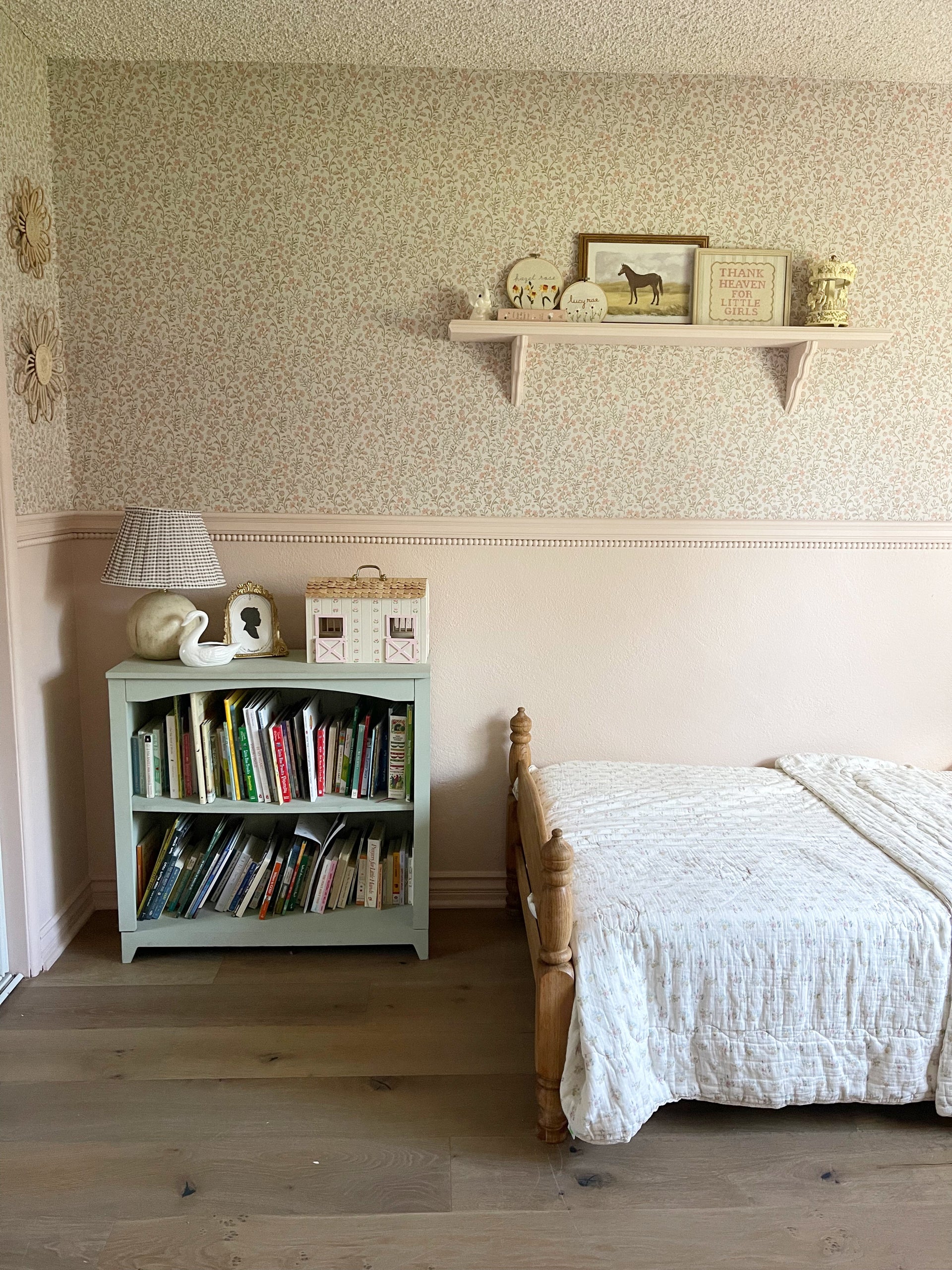 Penelope Floral Removable Wallpaper, Pink, White, and Cream