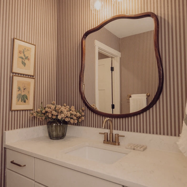 Elegant Ashbury Stripe wallpaper design by Safari Natalia x Taddy Mikelaites