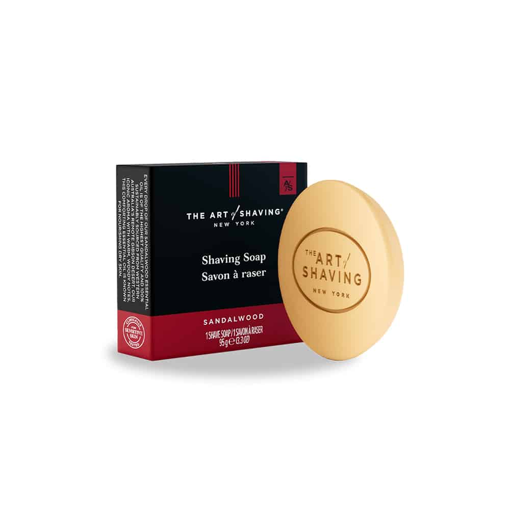 95g Sandalwood shaving soap refill puck for premium wet shaving bowls