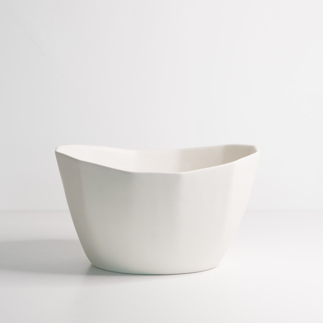 Medium Handmade Porcelain Nesting Bowl in Matte Black - Image 5