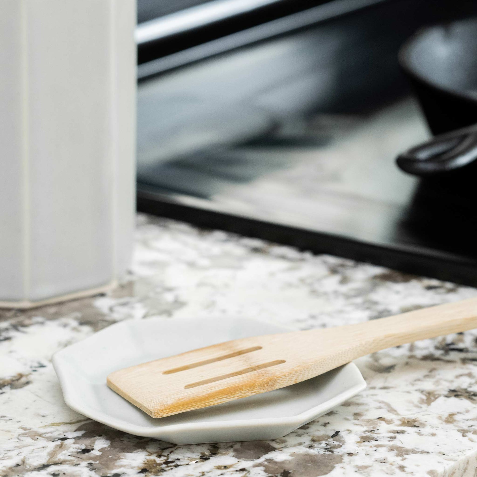 Handmade Porcelain Spoon Rest for Kitchen Countertop Organization