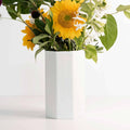Handmade White Porcelain Octagonal Bouquet Vase