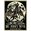 Jersey Devil Beast of the Pines flexible magnet in black and cream featuring gothic folklore design.