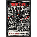 Vintage-style tabloid art print titled The Jersey Devil It Stalks at Night