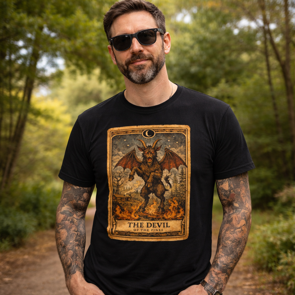 Jersey Devil Tarot Card Graphic T-Shirt