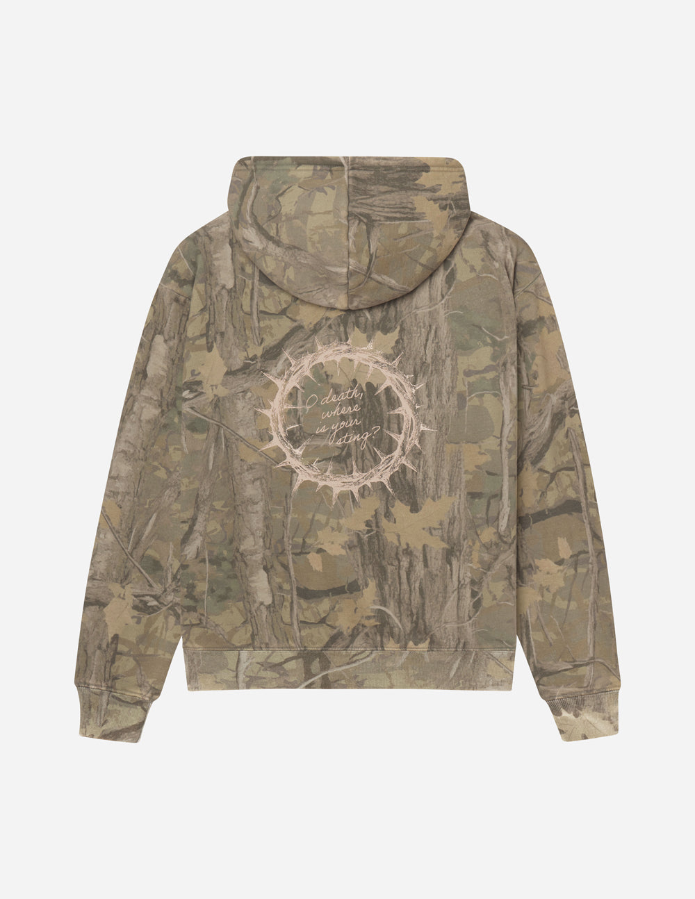 The Sacrifice Camo Unisex Hoodie in Green, Brown, and Tan