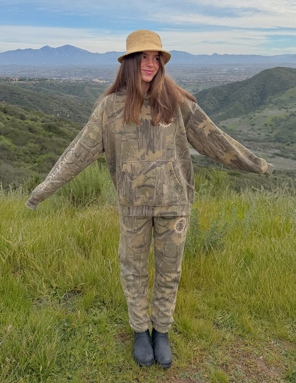 The Sacrifice Camo Unisex Hoodie in Green, Brown, and Tan