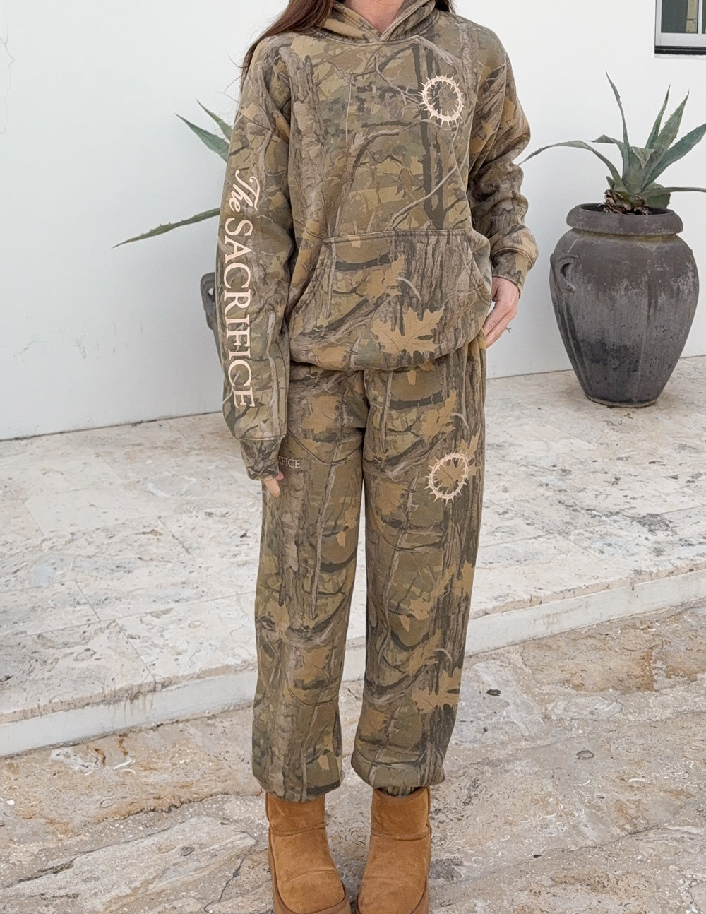 The Sacrifice Unisex Camo Sweatpants: Relaxed Cotton Streetwear