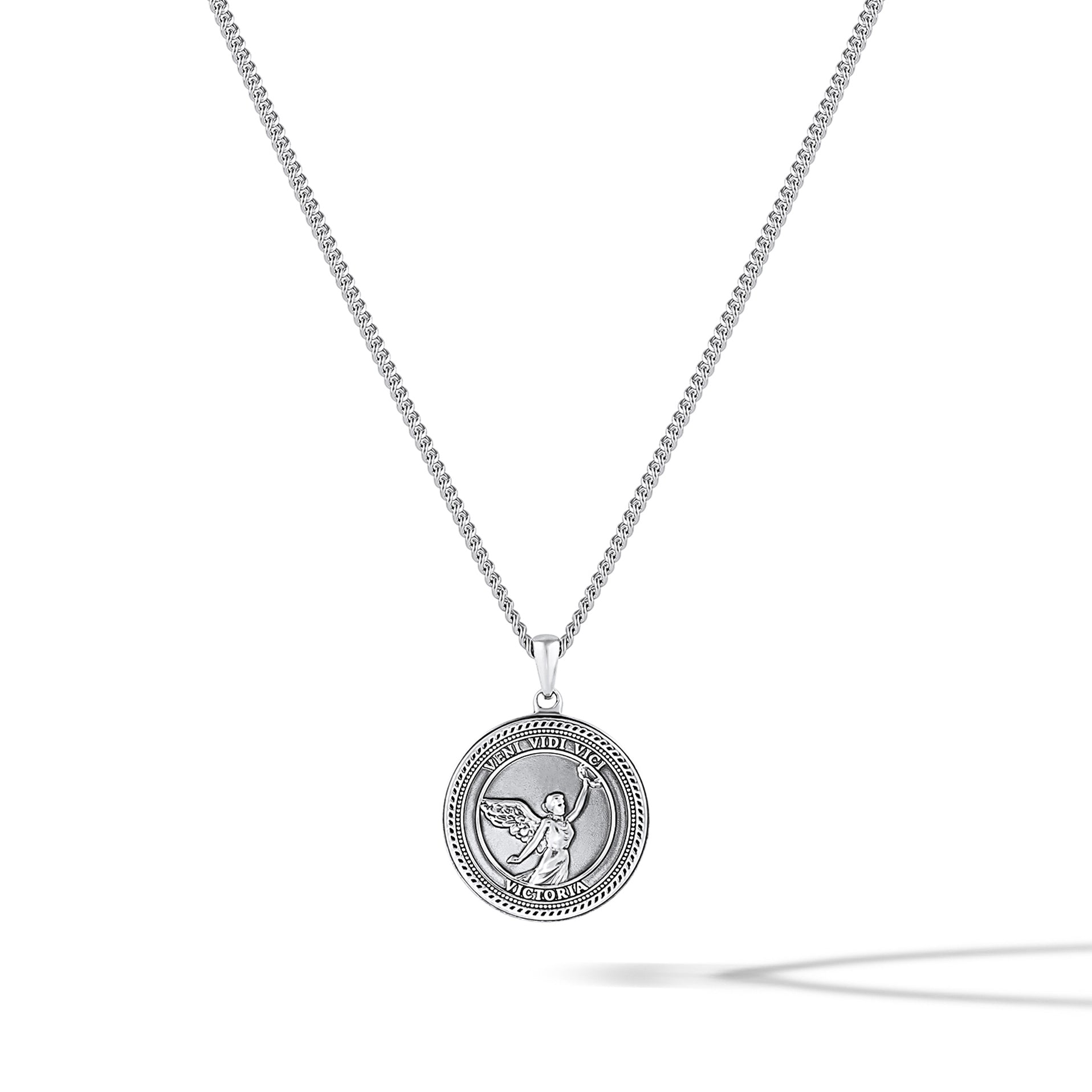Veni Vidi Vici Goddess Victoria Pendant Necklace in Sterling Silver