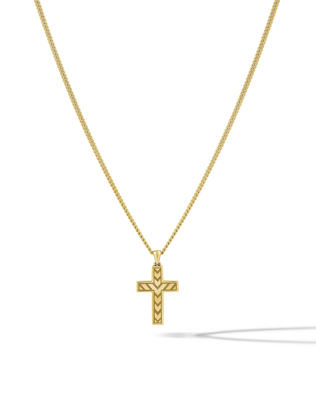Large 14K Gold and Onyx Stone Cross Pendant
