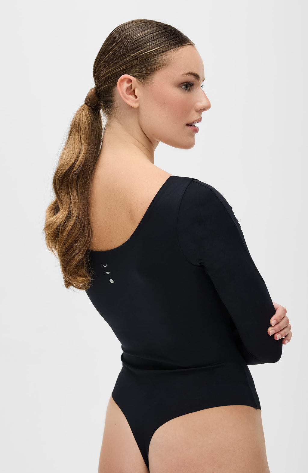 Iconic Compression Long Sleeve Thong Bodysuit