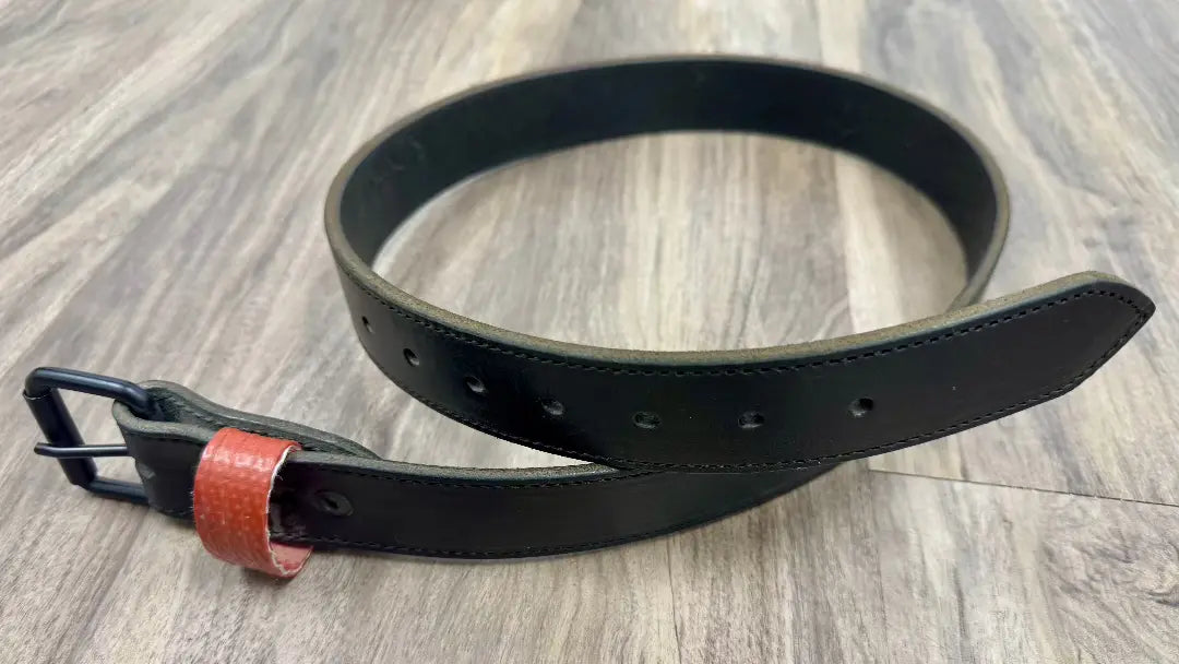 Thin Red Line Leather Belt with Authentic Fire Hose Inlay