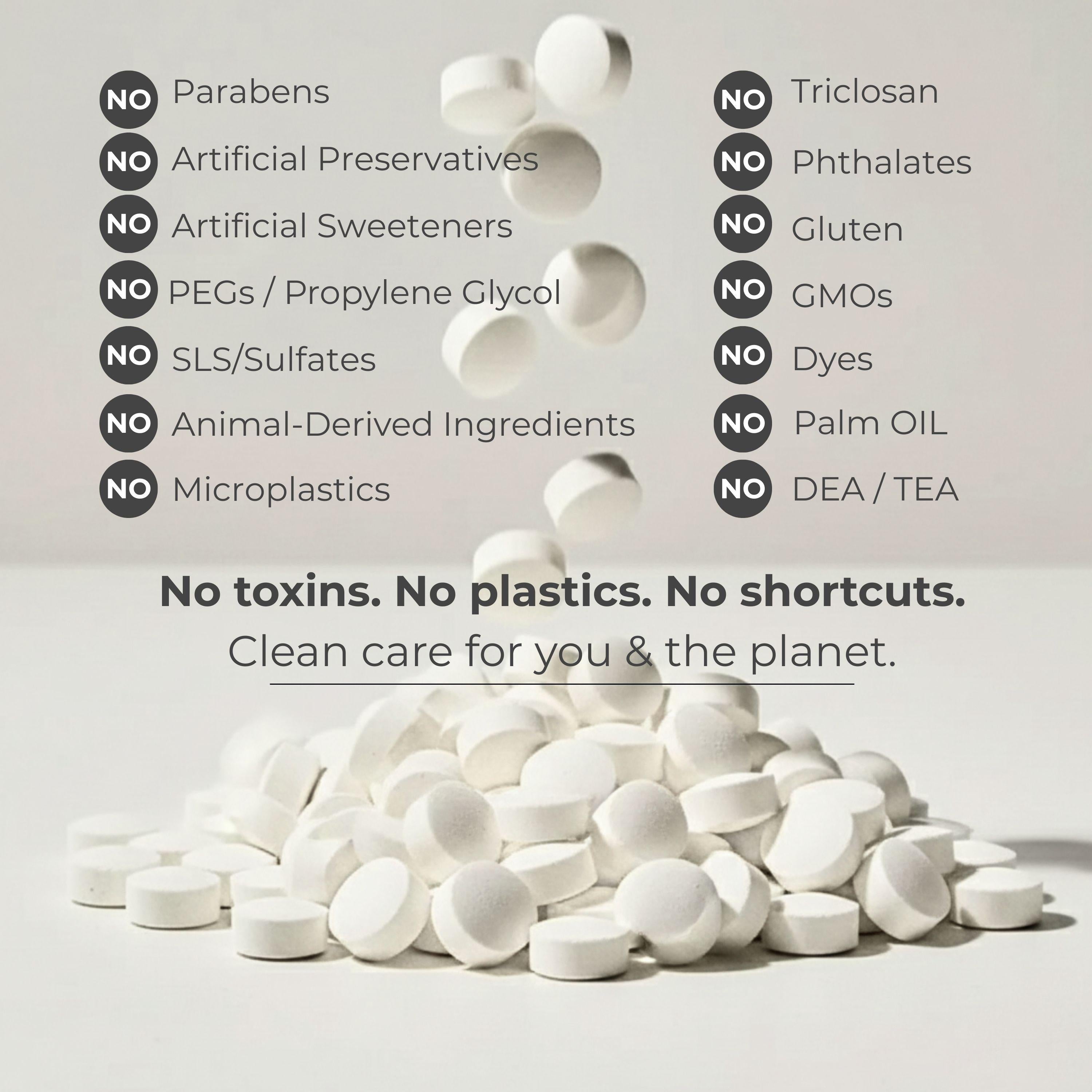 Fluoride-Free Yuzu Mint Toothpaste Tablets — 1 Month