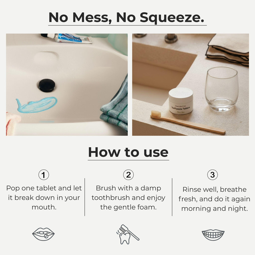 Fluoride-Free Cool Mint Toothpaste Tablets — 4 Months