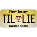 Decorative license plate featuring the iconic smiling Asbury Park Tillie face, perfect for shore-themed wall decor.