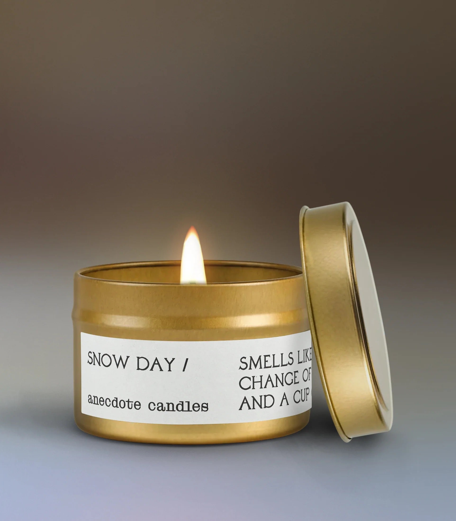 Snow Day Gold Metallic Candle