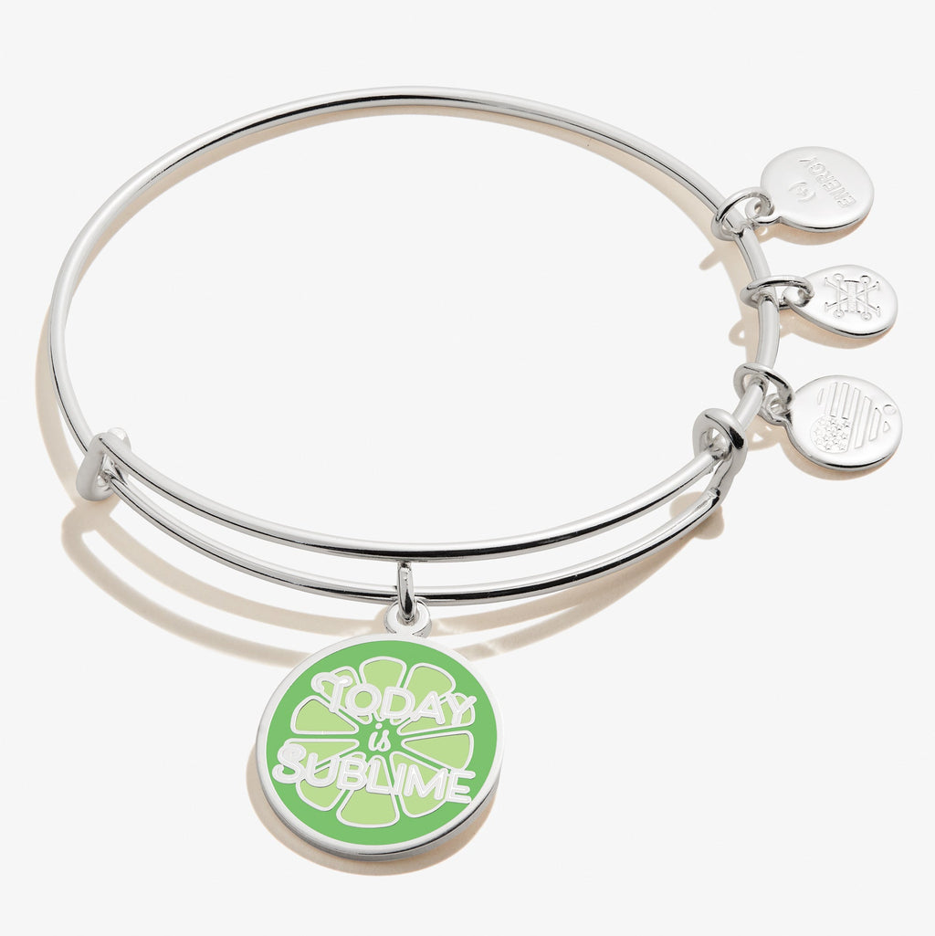Today is Sublime charm bangle featuring an inspirational pendant in a classic, stackable metallic finish.