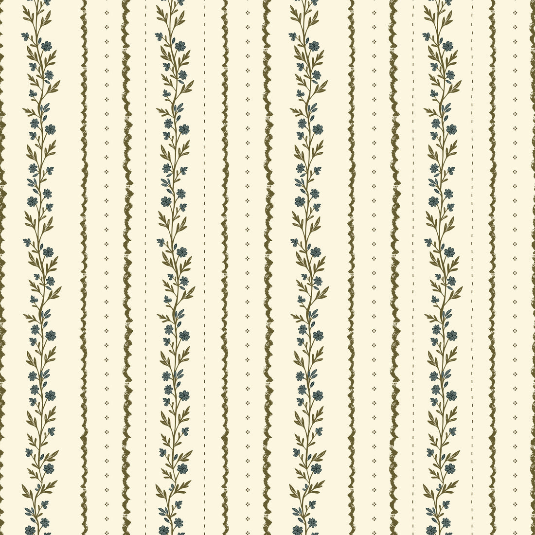 Tova Floral Removable Wallpaper in Cream, Terracotta & Green