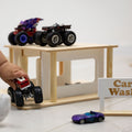 Beautifully handcrafted wooden car wash playset for toddlers