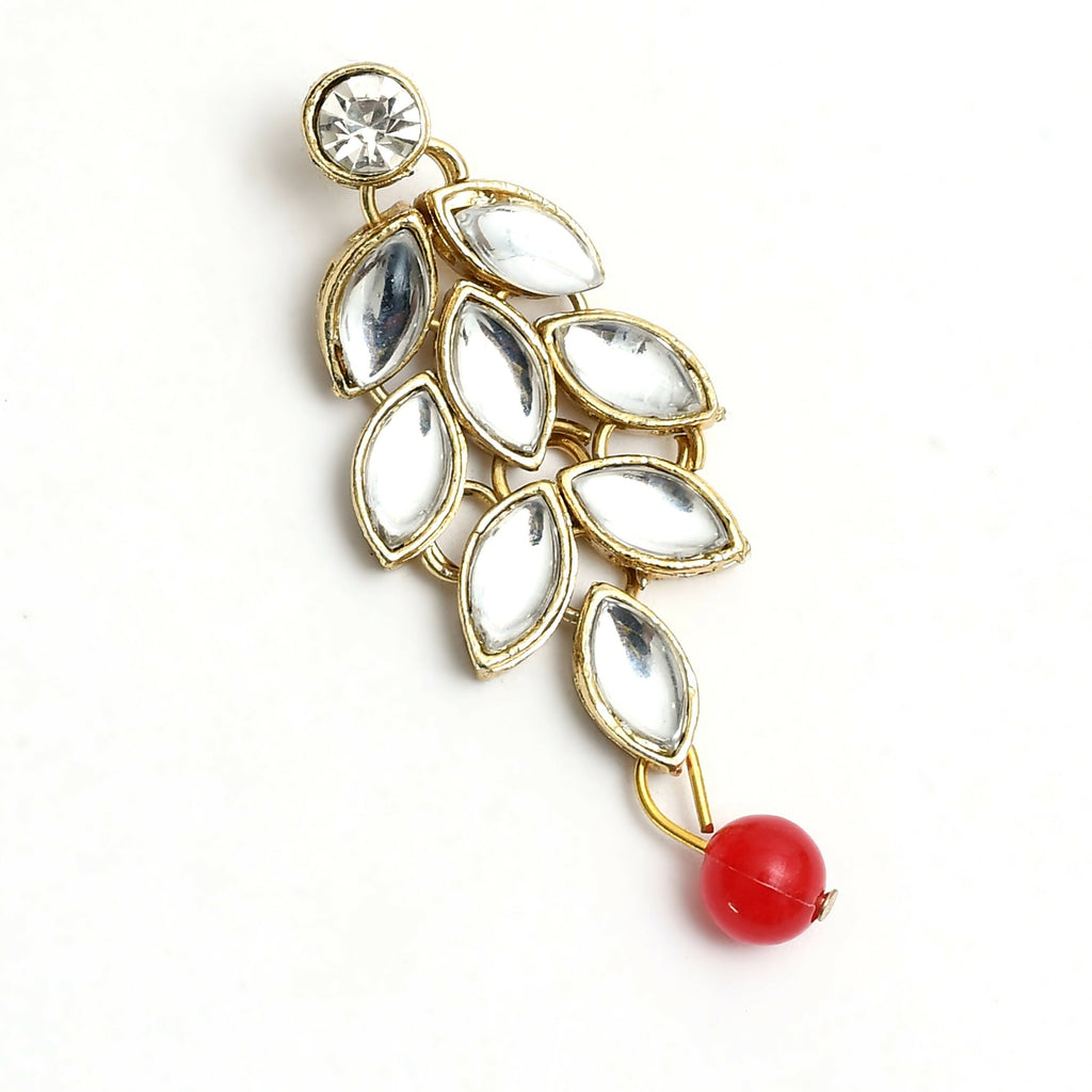 Handicraft White and Red Pearl Choker Necklace Statement Jewelry