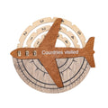 3D Wooden World Map Travel Tracker Modern Minimalist Wall Art