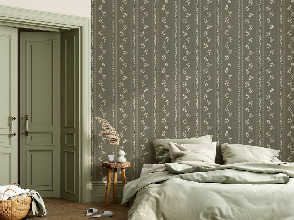 Colleen Geometric Removable Wallpaper in Cream and Grey-Blue