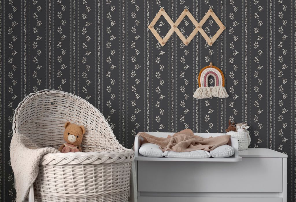 Colleen Geometric Removable Wallpaper in Cream and Grey-Blue