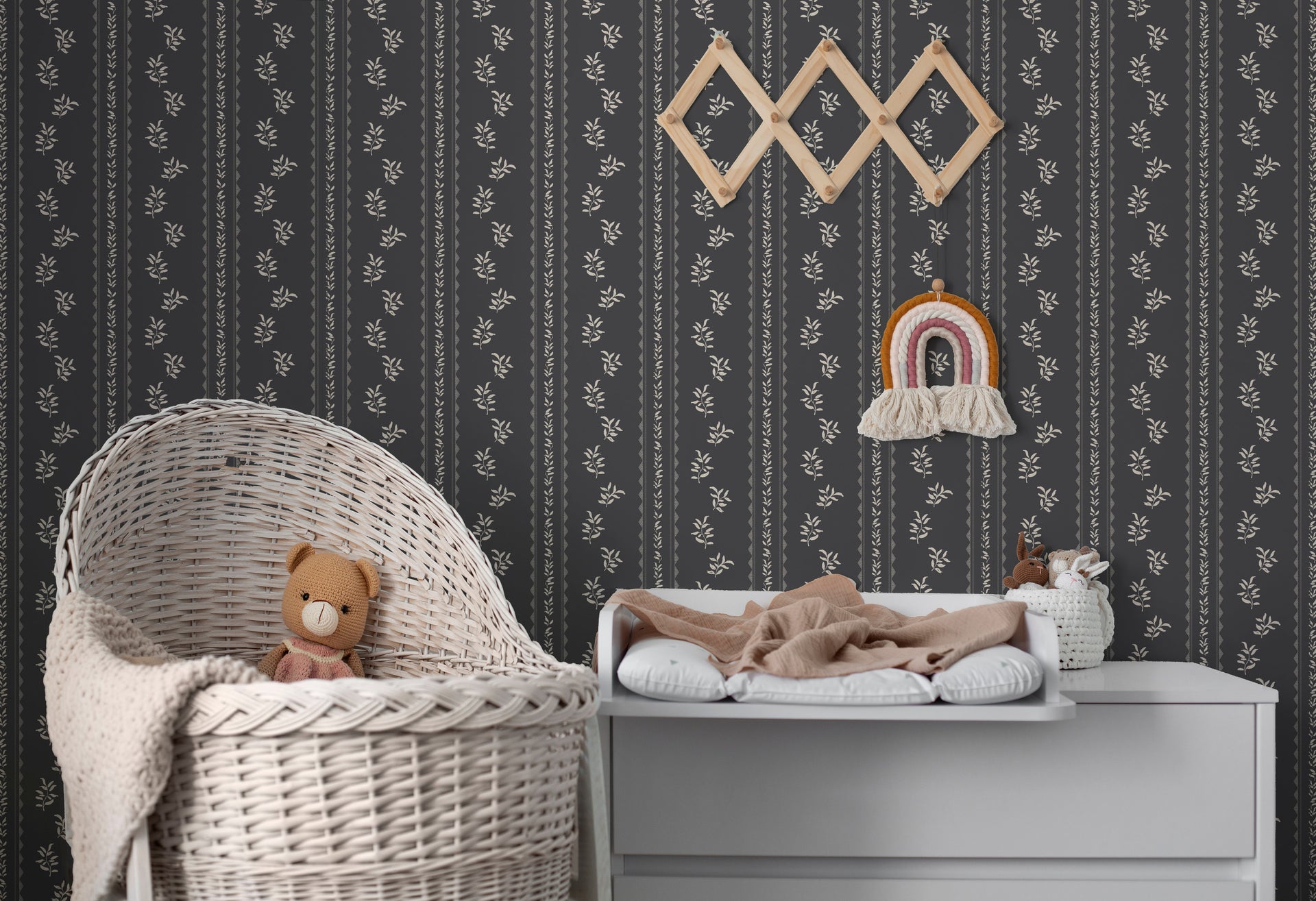 Colleen Geometric Removable Wallpaper in Cream and Grey-Blue