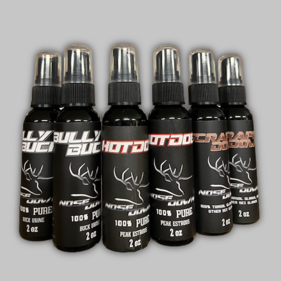 Triple Threat Deer Scent Combo bottles for pre-rut and rut hunting