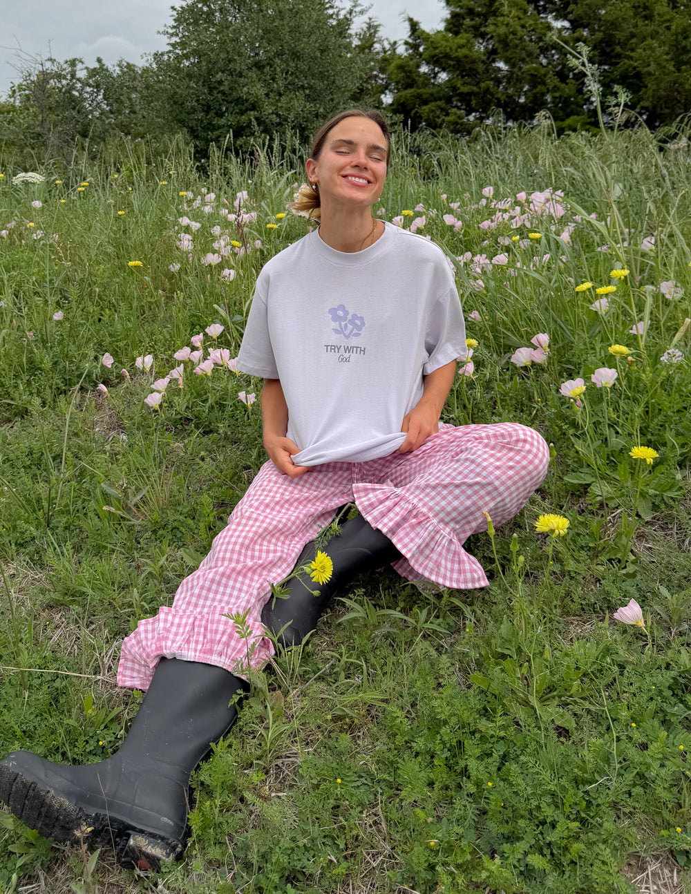Try With God Unisex Cotton Tee - Streetwear Minimalist