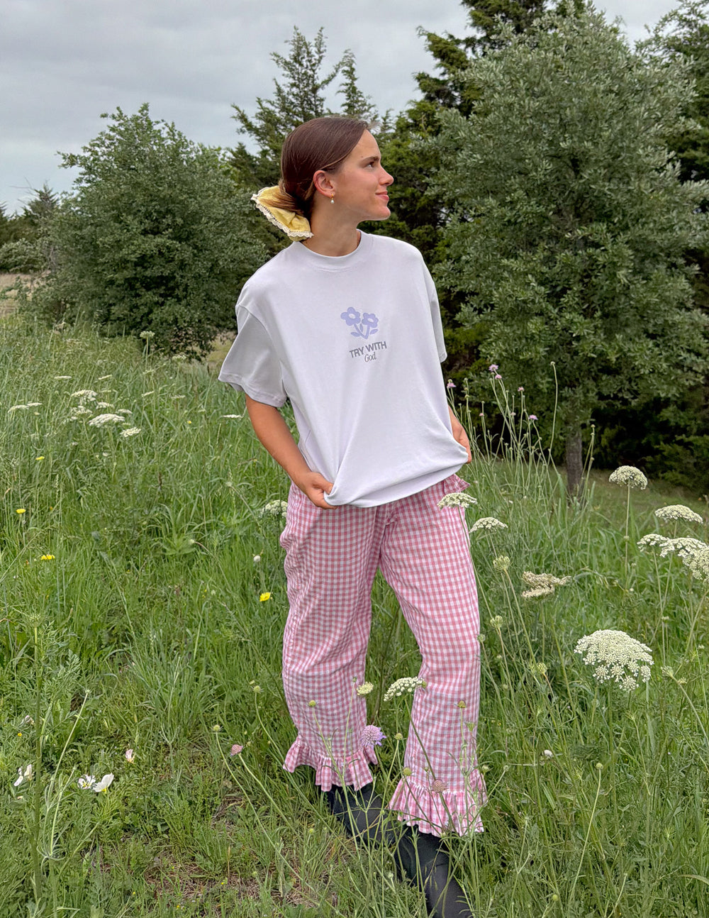 Try With God Unisex Cotton Tee - Streetwear Minimalist