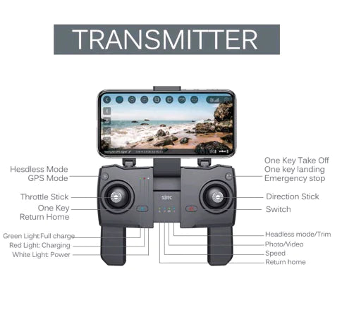 Foldable Quadcopter with GPS and WiFi Camera