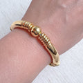Tube Golden Bead Stretch Bracelet