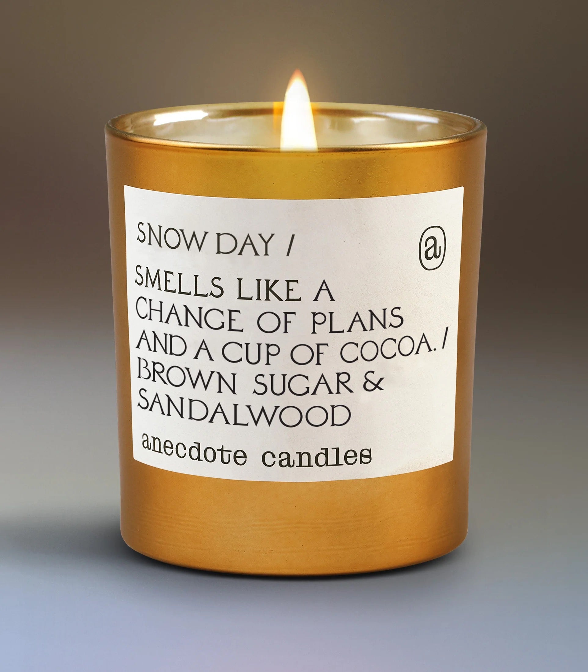 Snow Day Gold Metallic Candle