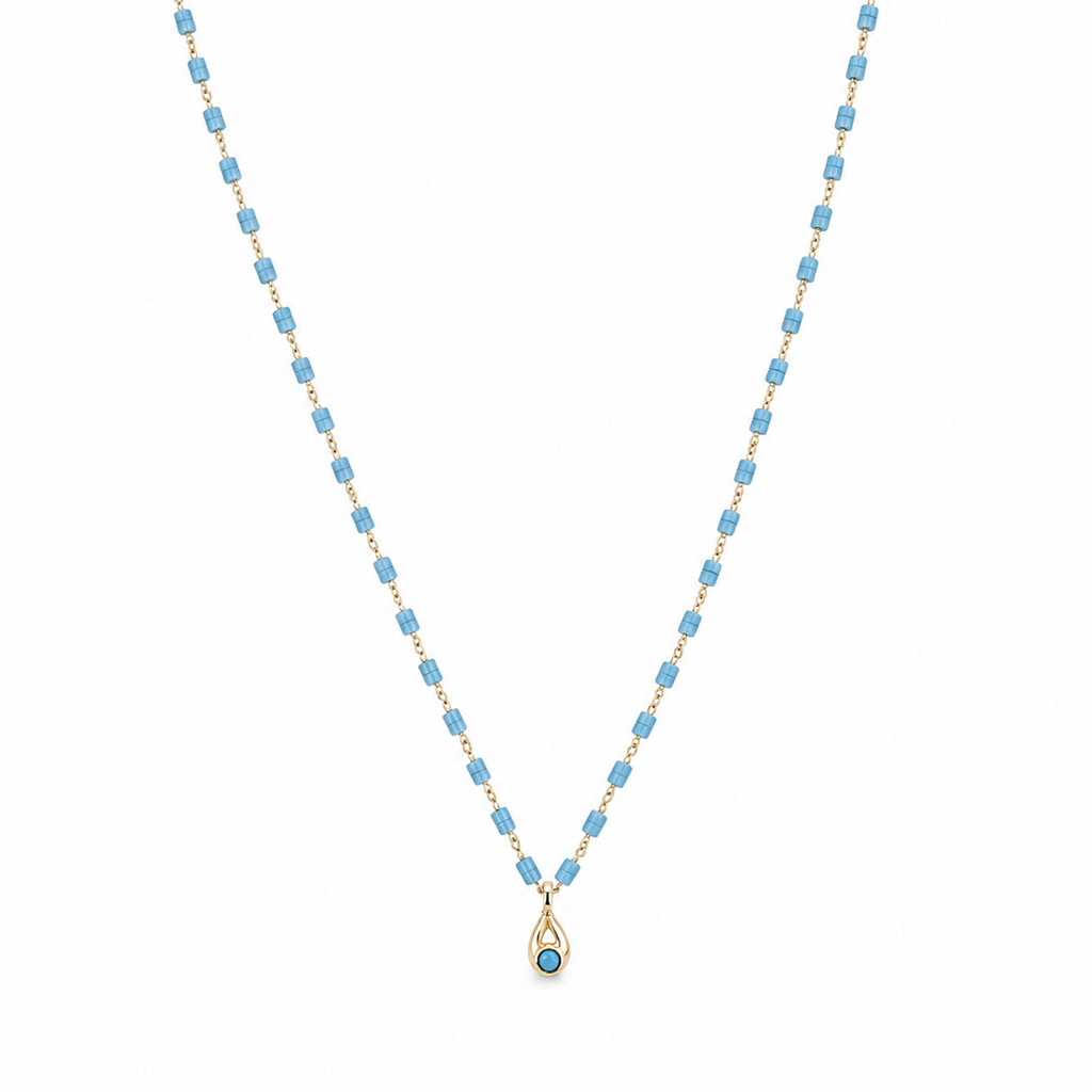 Turquoise Teardrop Necklace