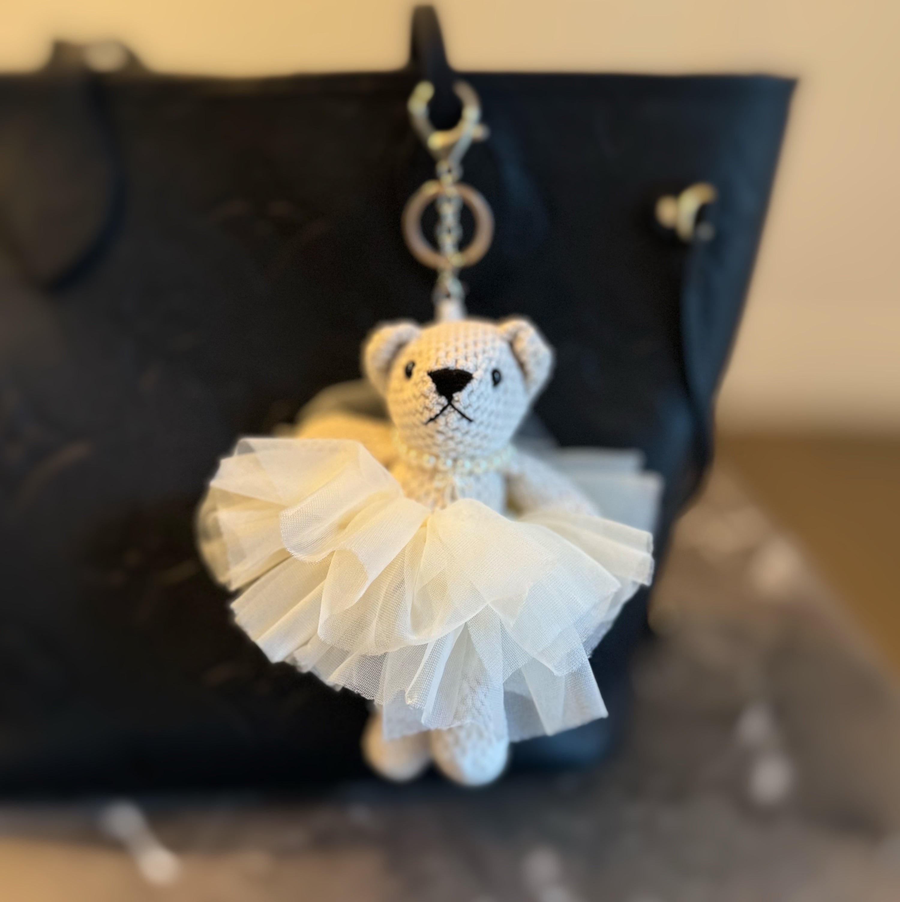 Tutu Scrunch Ballerina Bear Bag Charm