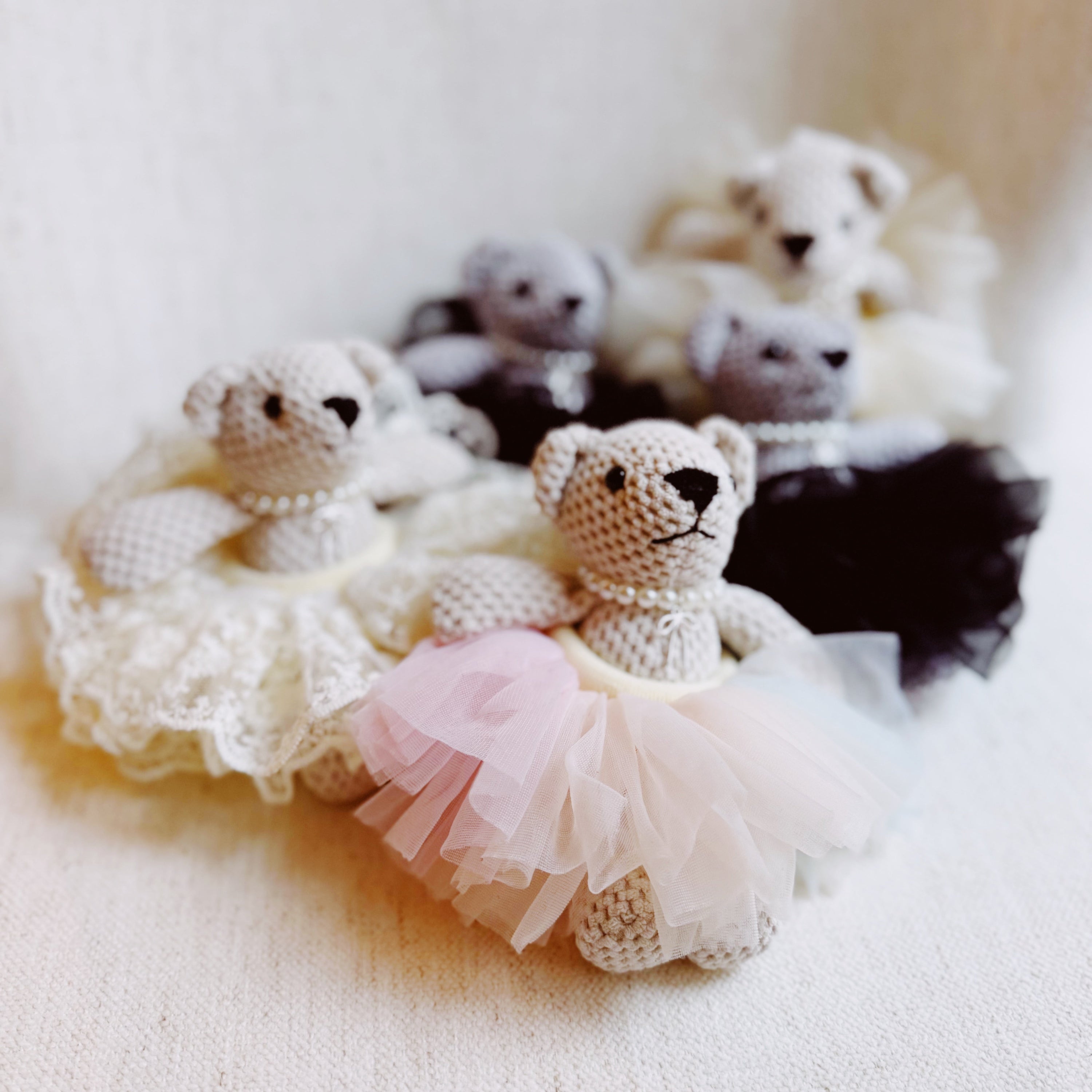 Tutu Scrunch Ballerina Bear Bag Charm