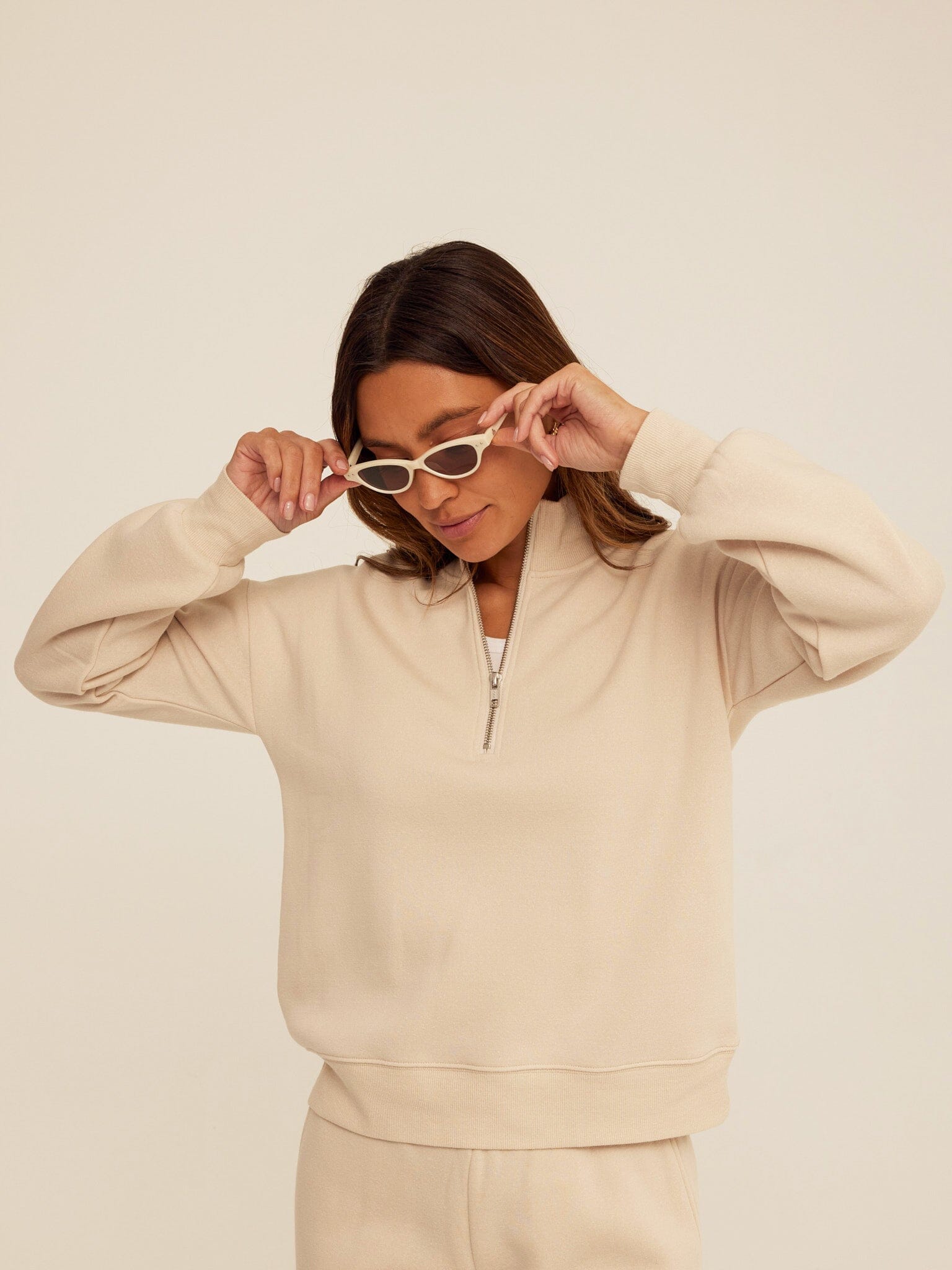 A comfortable, soft-touch half zip pullover made from signature triblend fleece