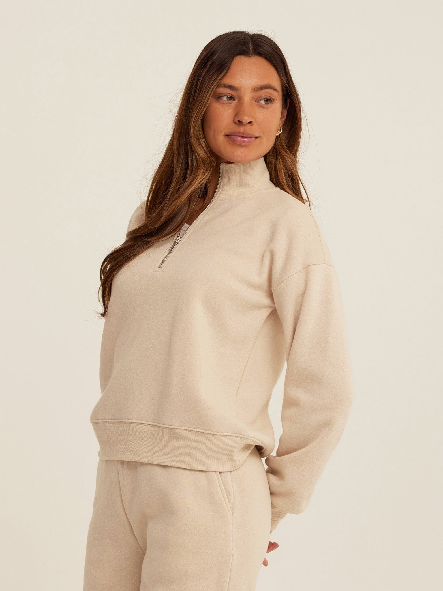Triblend Fleece Half Zip Pullover - Lightweight Cozy Sweater