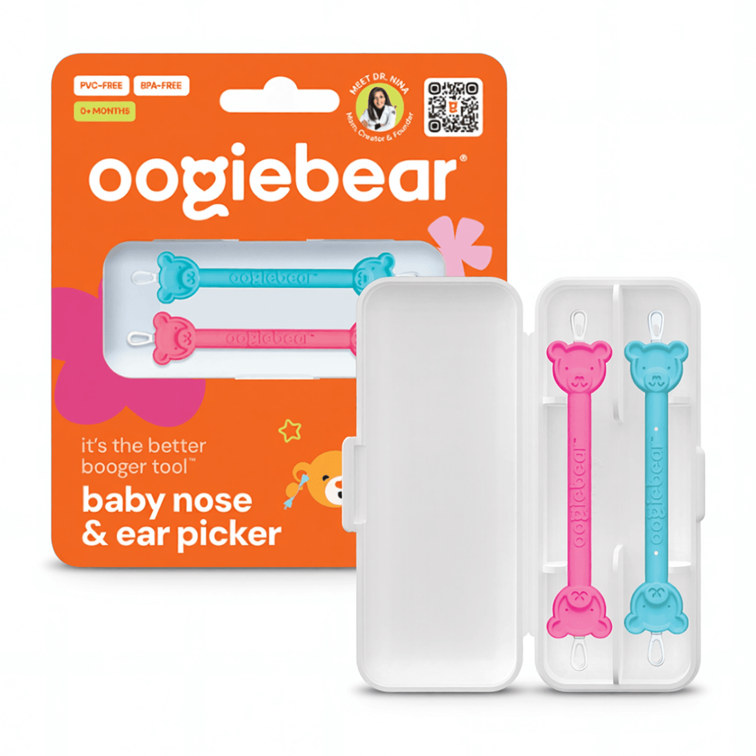 Dual-Ended Baby Nose and Ear Cleaner Tool Two Pack